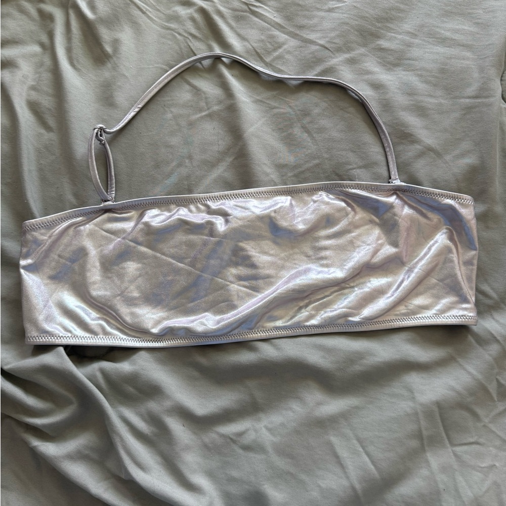 SKIMS Silver Swim top